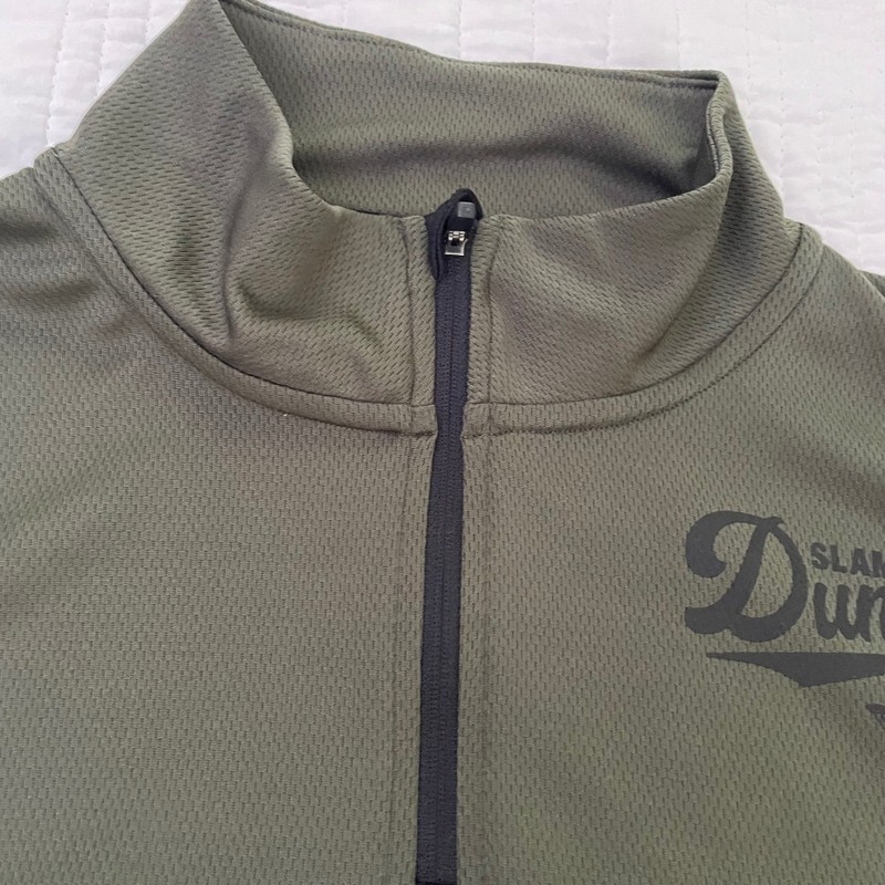 Xersion Mens XL 18/20 Quarter Zip Long Sleeve Quick-Dri Slam Dunk Green Black gallery