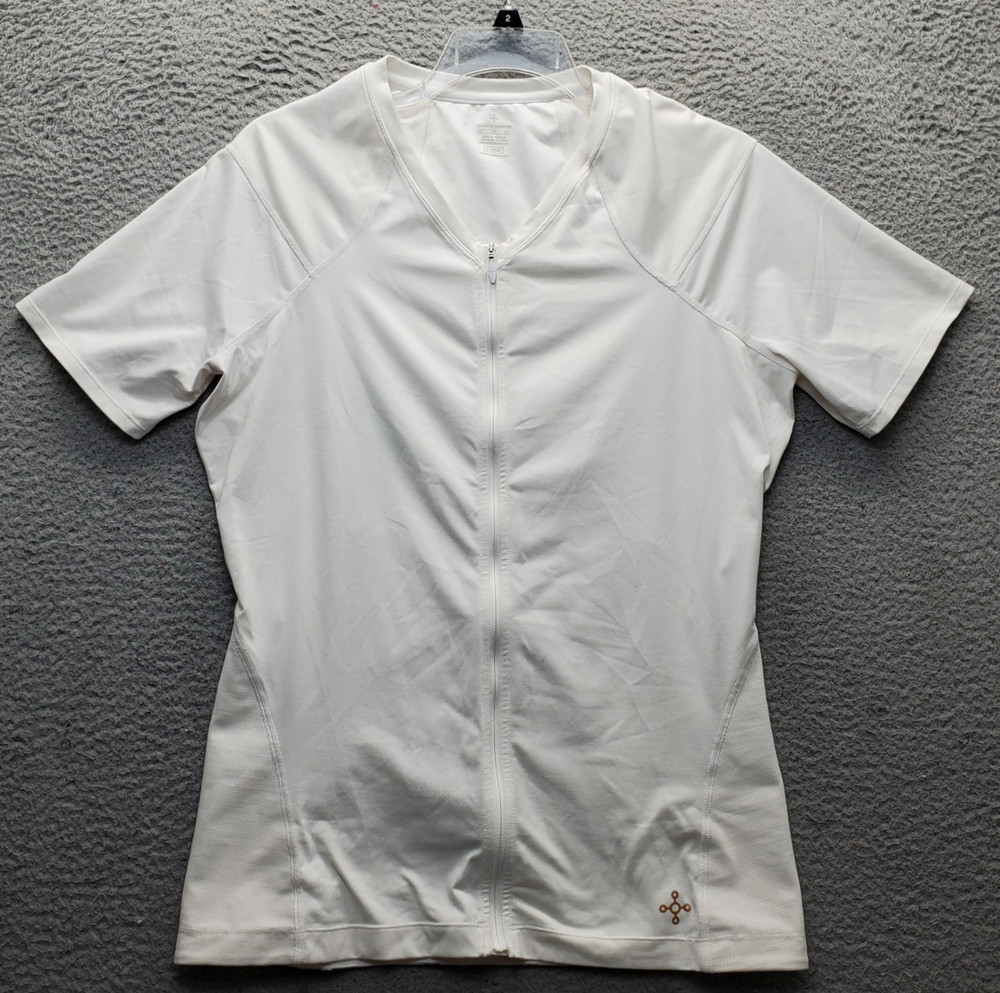 Tommie Copper Lower Back Support Compression Shirt Mens 2XL White Zinc Infused
