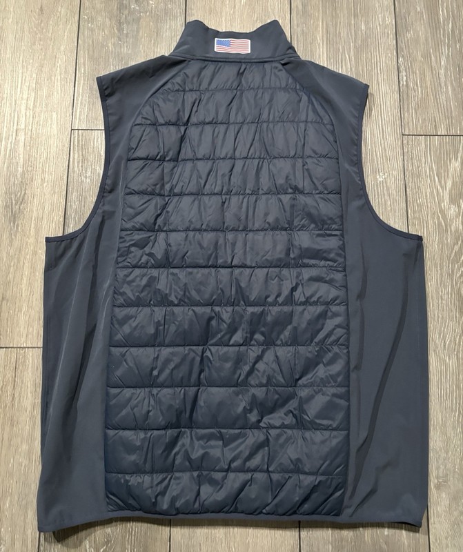 Under Armour Storm Full Zip Golf Vest W/ Sponsor. Mens XL. Blue. GoPro. gallery