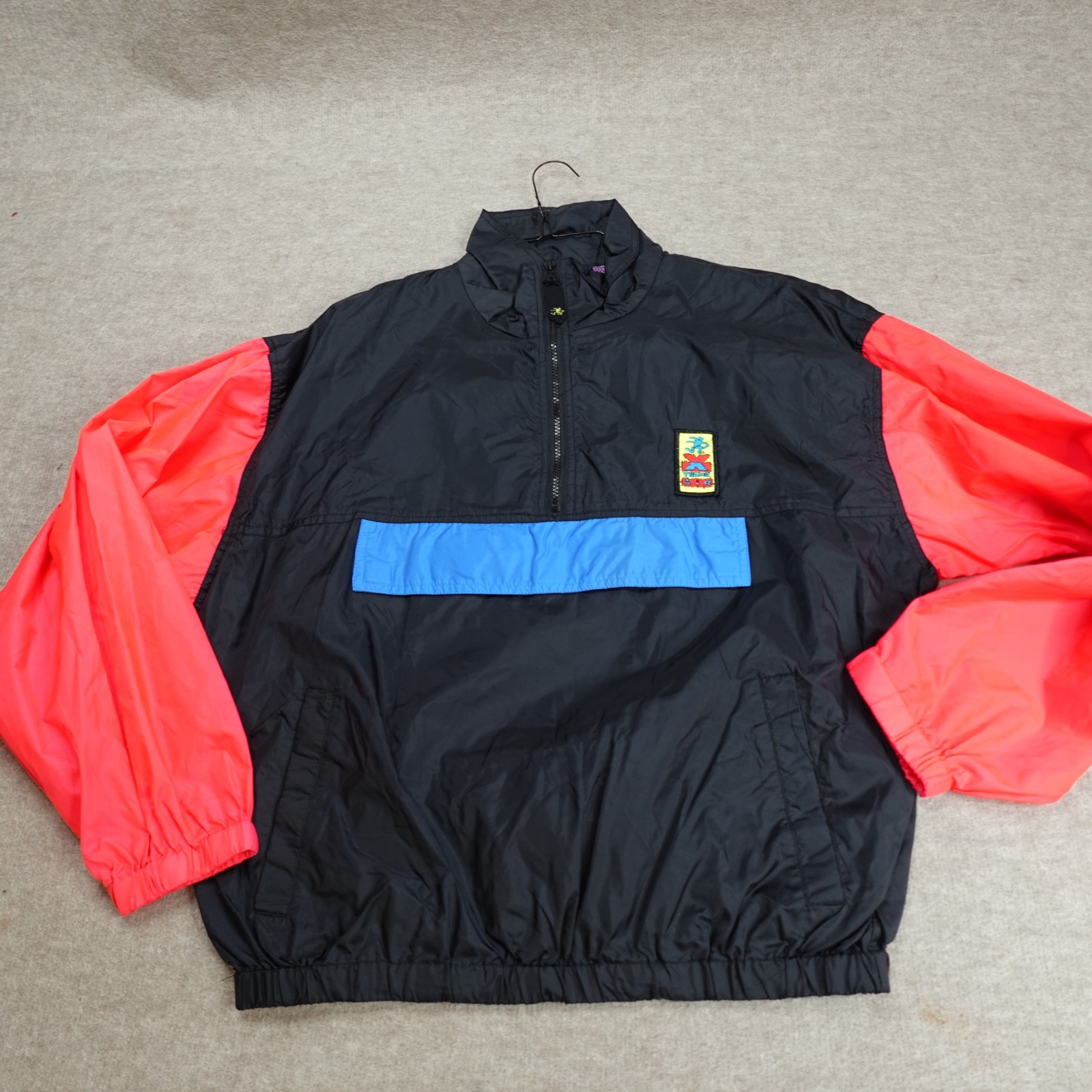 Ocean Pacific Jacket Large Black Anorak Vintage OP gallery