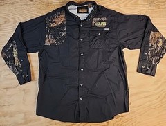 Circle 10 Council Boy Scouts Black Camouflage Shooting Patch L/S Shirt Mens XL