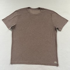 Vuori Brown Heather Strato Tech Tee Short Sleeve Performance Crew Shirt V126 XL
