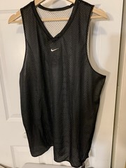 Nike Dri-FIT Standard Issue Mens Reversible Basketball Jersey M Black White