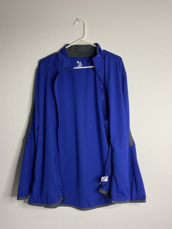 Badger Men's Long Sleeve Performance Athletic Blitz Outer Core Cool Jacket Sz L gallery