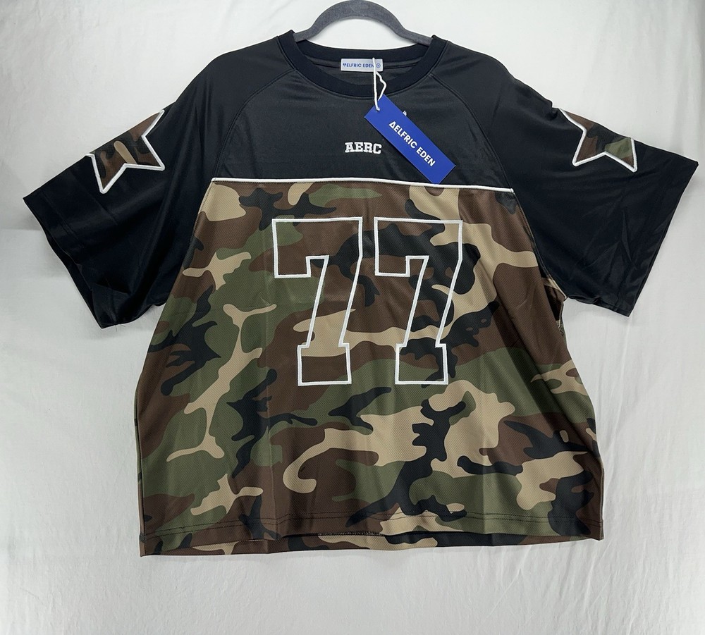 Aelfric Eden 77 Camouflage Football Jersey Men’s M
