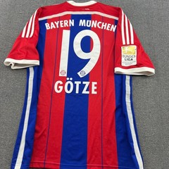 Bayern Munich 2014 2015 Home Mario Gotze #19 Football Jersey Mens Medium Adidas