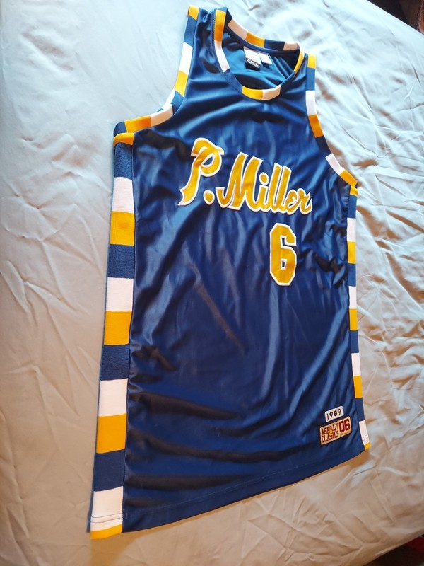 Vintage P. MILLER #6 Asphalt Classic 1989 Jersey 2XL Yellow, White & Blue gallery