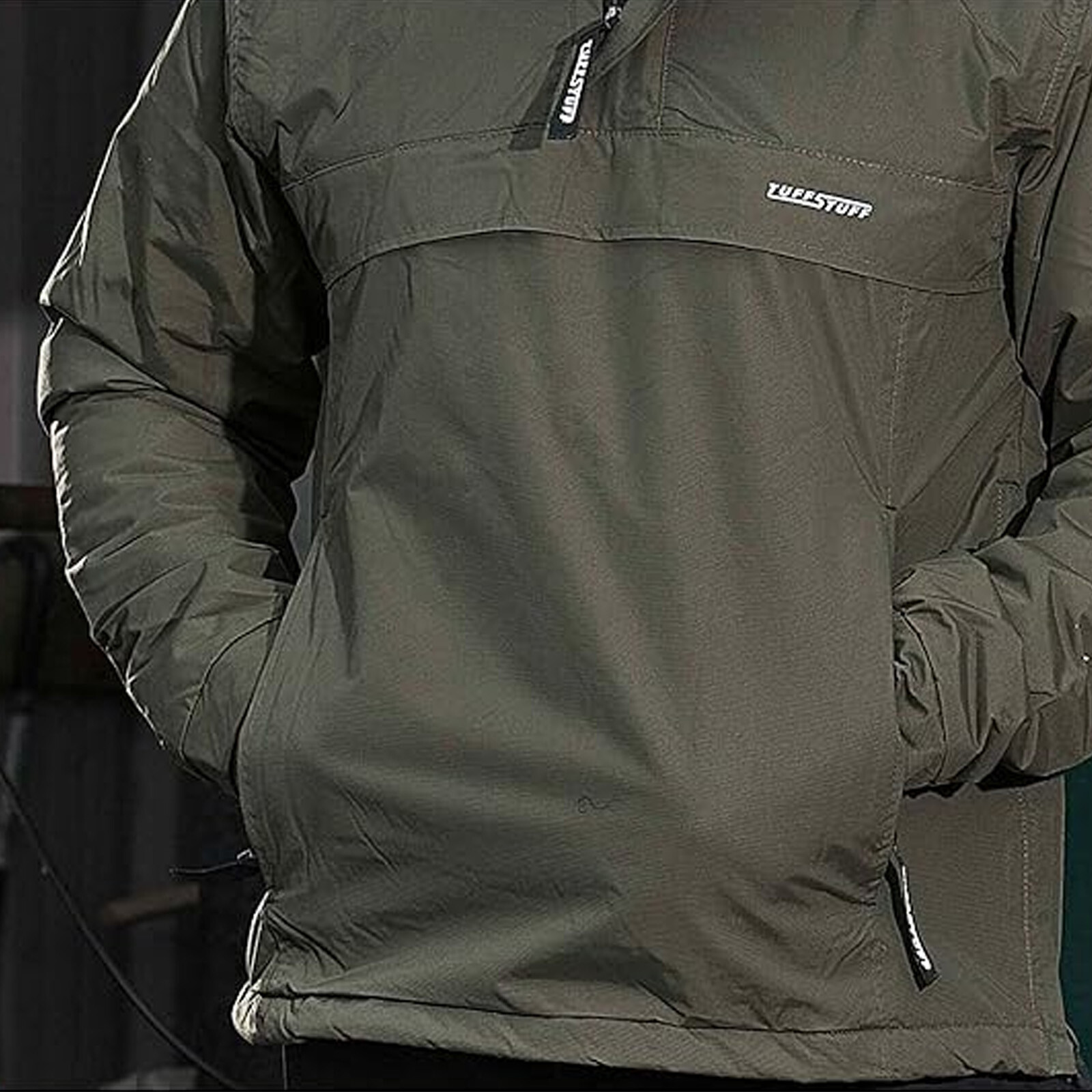 Mens Tuffstuff Sutherland Waterproof Windbreaker Hooded Top with Taped Seams gallery