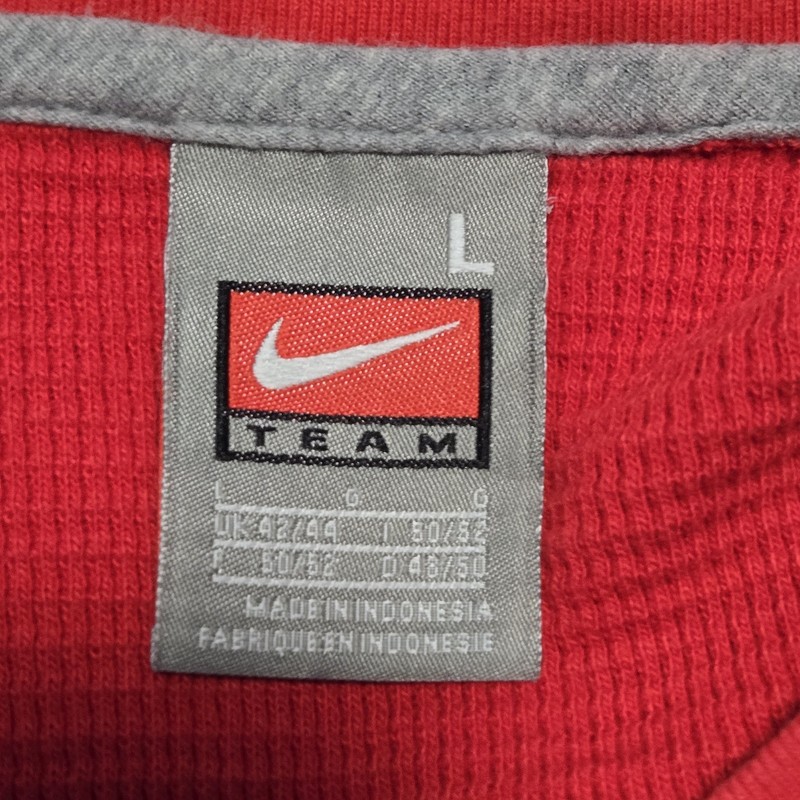 Nike Mens Red 90's Team Ohio State Buckeyes Long Sleeve Thermal Top Large gallery