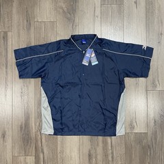 Mizuno Windlite Blue Water Resistant Short-Sleeve 1/4 Zip Windbreaker Adult S