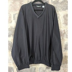Izod Golf Top Men’s Large Black Pull Over Nylon Xtreme Function Outdoors Casual