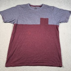 Prana Milo Shirt Mens Large Red Vino Short Sleeve Performance Breathe Workout