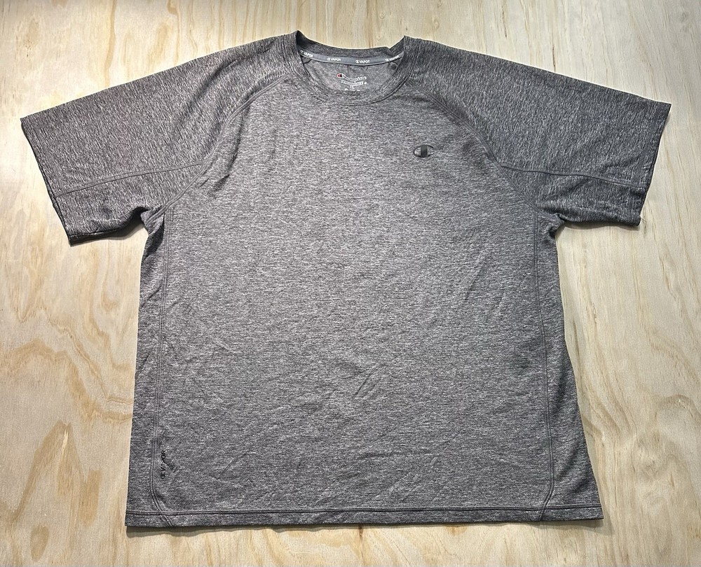 Champion Vapor Mens XL Performance T-Shirt Dark Gray Crew Neck Short Sleeve Tee