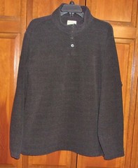 Redhead Pullover Shirt – Medium Weight Washed Out Black Snap Neckline – L