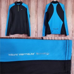 Mizuno Unisex Medium Warmalite Technology 1/4 Zip Fleece Lined Pullover Thermal