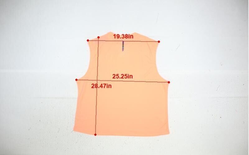 EZRun Mens Sleeveless Pink Polyester Athletic Workout Top Quick Dry Mens 2XL gallery