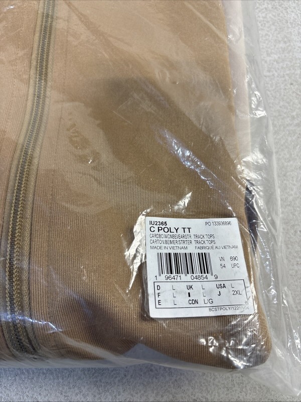 Adidas Originals Men’s ADICOLOR CUTLINE TRACK TOP IU2365 Beige Size LARGE gallery
