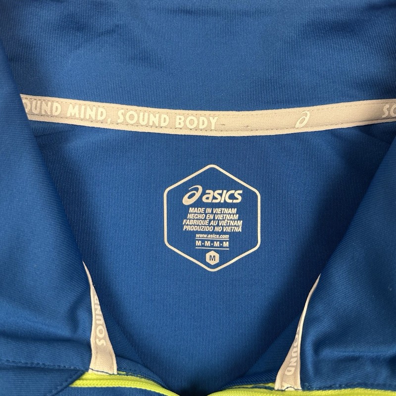 Asics Ready Set Half Zip Blue Mens Size Medium Running Outdoor NWT ￼ gallery