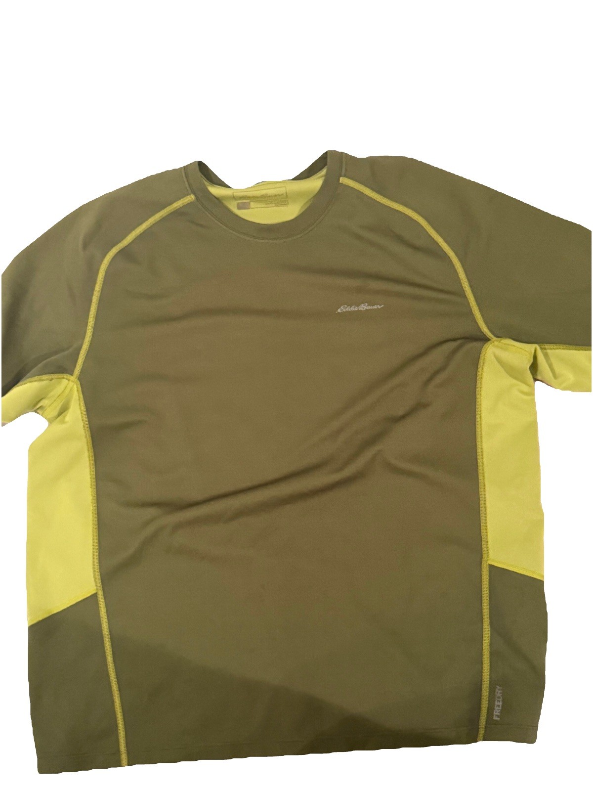 Eddie Bauer E•Active FreeDry Performance Tee Mens L Green Moisture Wicking Shirt gallery