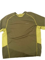 Eddie Bauer E•Active FreeDry Performance Tee Mens L Green Moisture Wicking Shirt