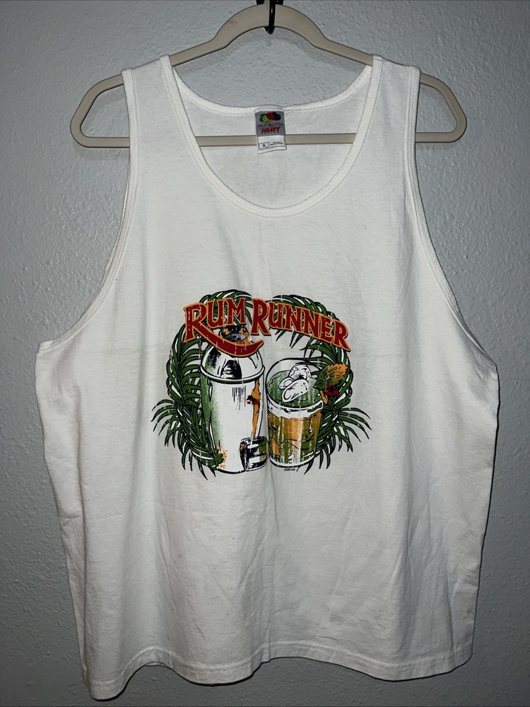 Men’s Vintage Style Run Runner Tank Top Size XL