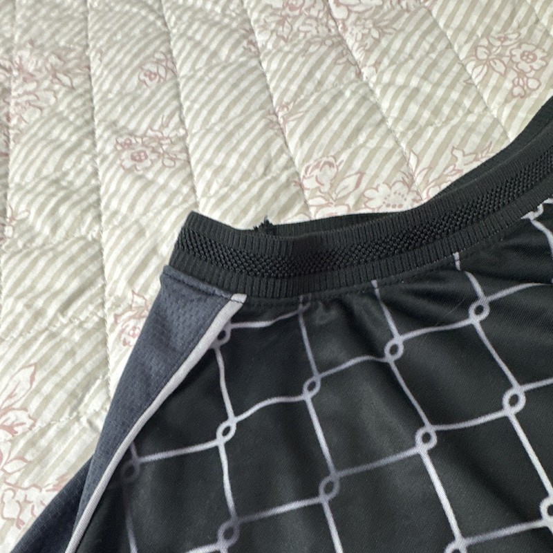 AND1 Basketball Department 93 Men’s XL Mesh Jersey Tank V-Neck Black/Gray Geo gallery