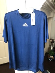 NWT Men’s Adidas Navy Blue Short Sleeve Shirt – Size Large – $30 New