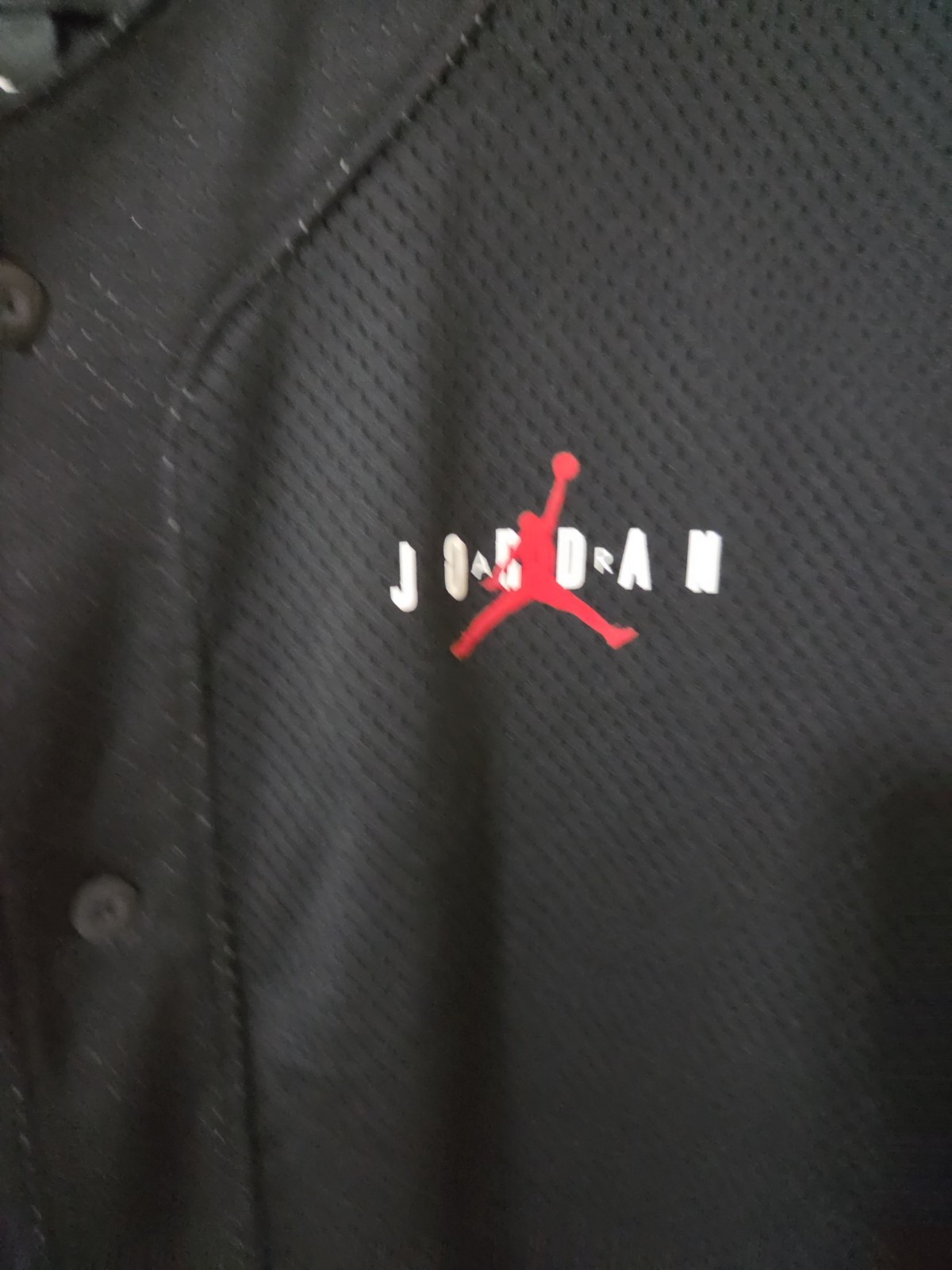 Nike Jordan Air Mesh Baseball Jersey Mens XL Black Jumpman Logo gallery