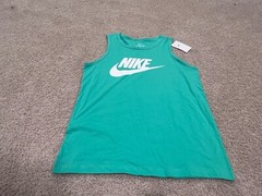 Nike Aqua Green White retro swoosh logo tank top Miami Dolphins M Hornets rare 1