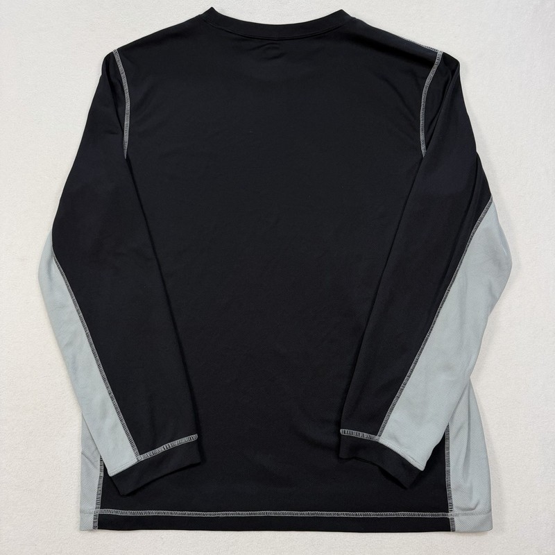 Alo Men’s Long Sleeve Shirt Lightweight Yoga XL Coolfit Black Gray gallery