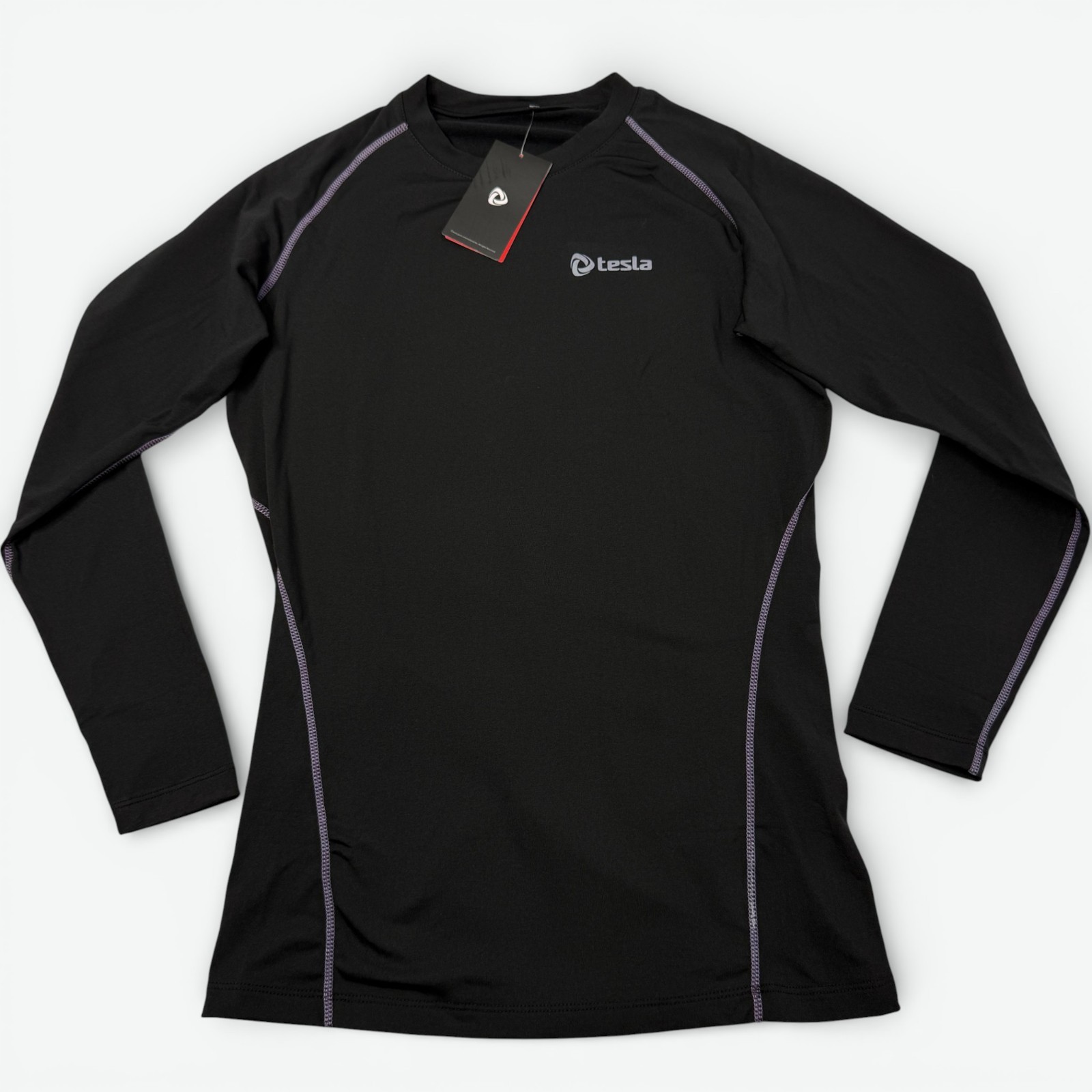 Tesla Baselayer Shirt Mens XL Long Sleeve Black HotGear Compression gallery