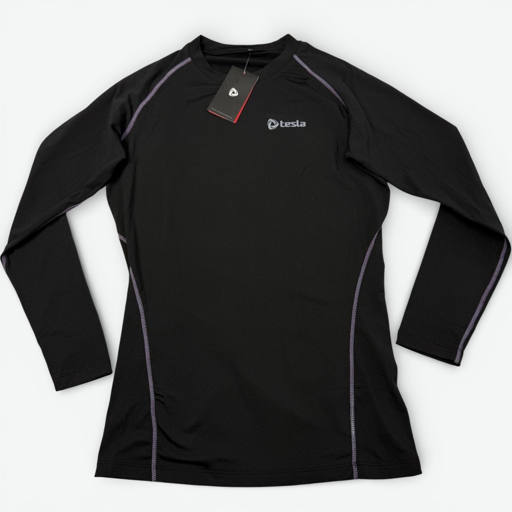 Tesla Baselayer Shirt Mens XL Long Sleeve Black HotGear Compression