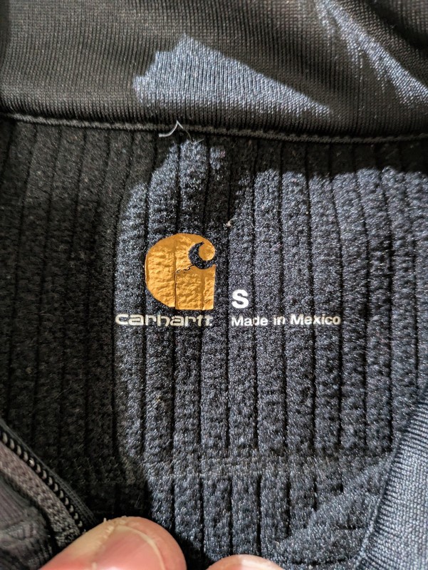Carhartt Force Pullover Mens SM Black LS 1/4 Zip Waffle Knit Thermal Base Layer gallery