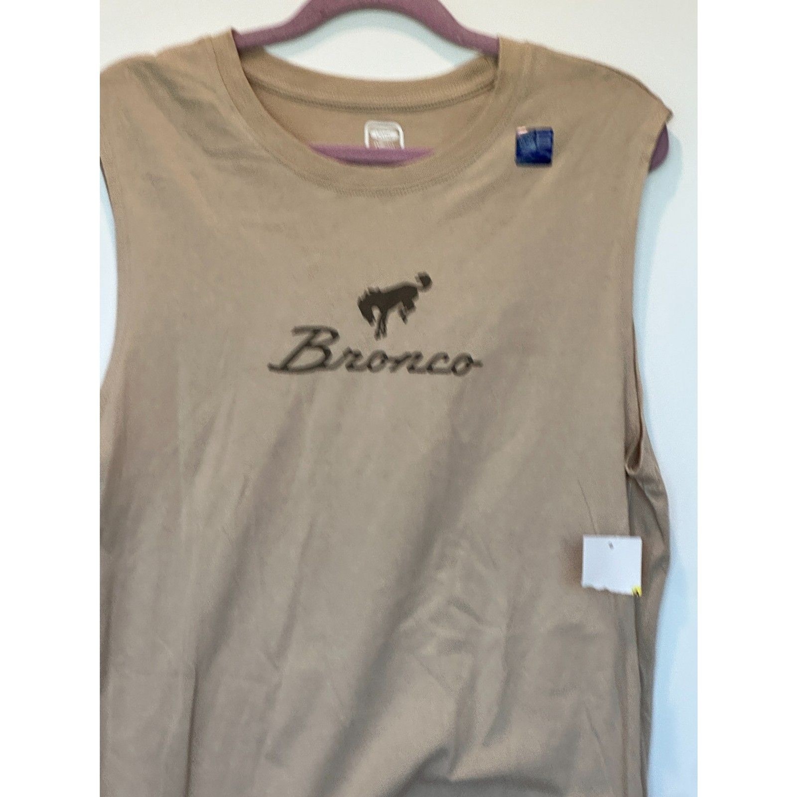 NWT Ford Bronco Tan Muscle Tank Tan Size Small gallery