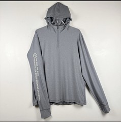 Vuori Uluwatu Water Hoodie 1/4 Zip UPF 50 Mens SZ XL Gray Long Sleeve
