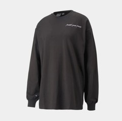 $50 NWT PUMA LAUREN LONDON PROTECT YOUR PEACE BLACK LONG SLEEVE SIZE SMALL