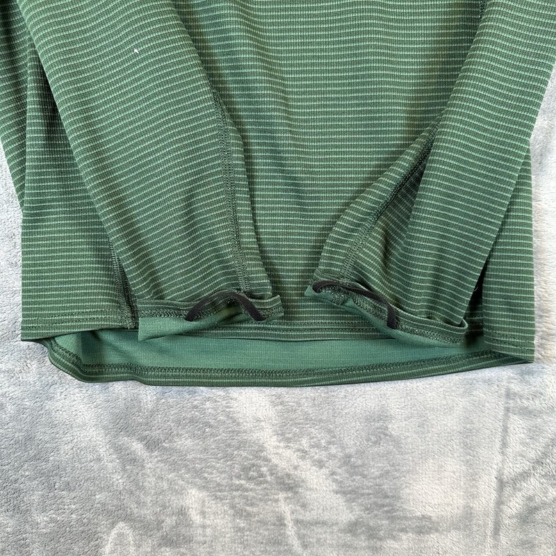 Patagonia Capilene 2 Mens S Green Striped Lightweight Zip Polartec gallery