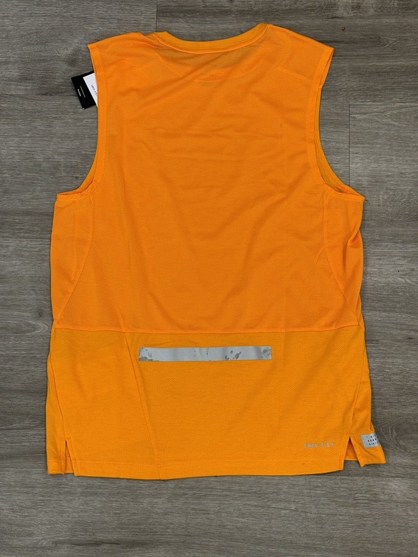 Nike Stride Dri-FIT ADV Men’s Small (S) Running Tank Top Bright Orange DX085-836 gallery