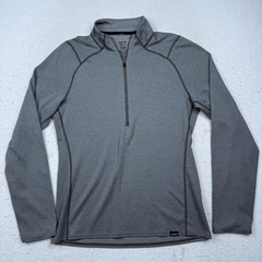 Patagonia Pullover Mens Medium Gray Capilene 3 Midweight 1/4 Zip Base Layer Top
