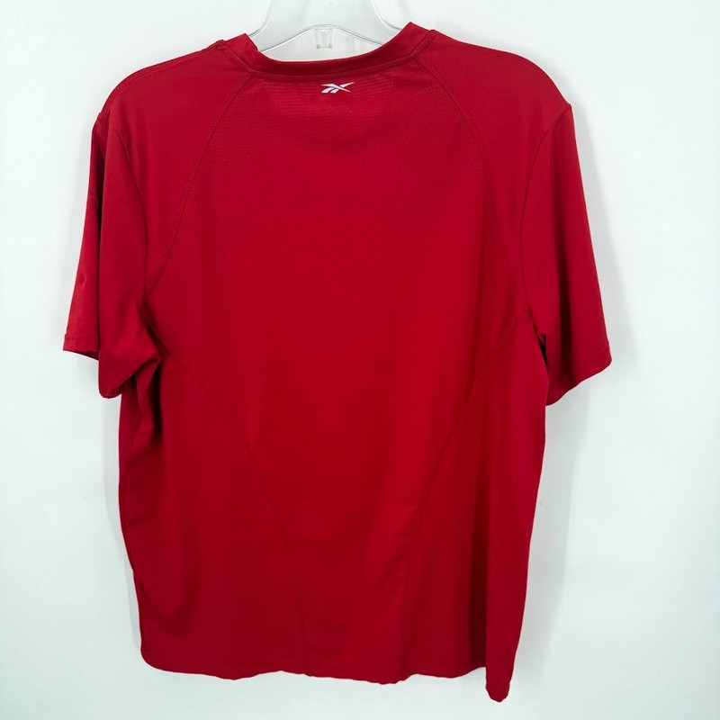Reebok Mens Athletic Shirt Large Red Hydromove Performance Workout Tee gallery