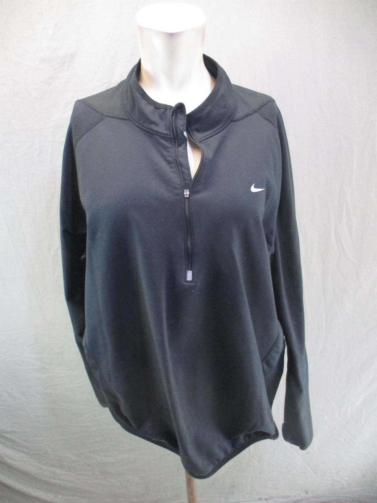 NIKE FIT DRY Size XL Mens BLK 1/2 Zip High Neck Stretch Athletic Pullover 028 gallery