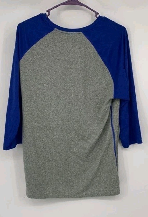 Nike ~ Ken Griffey Jr., Swingman, Center Swoosh ~ Gray & Blue, Raglan Shirt, L gallery