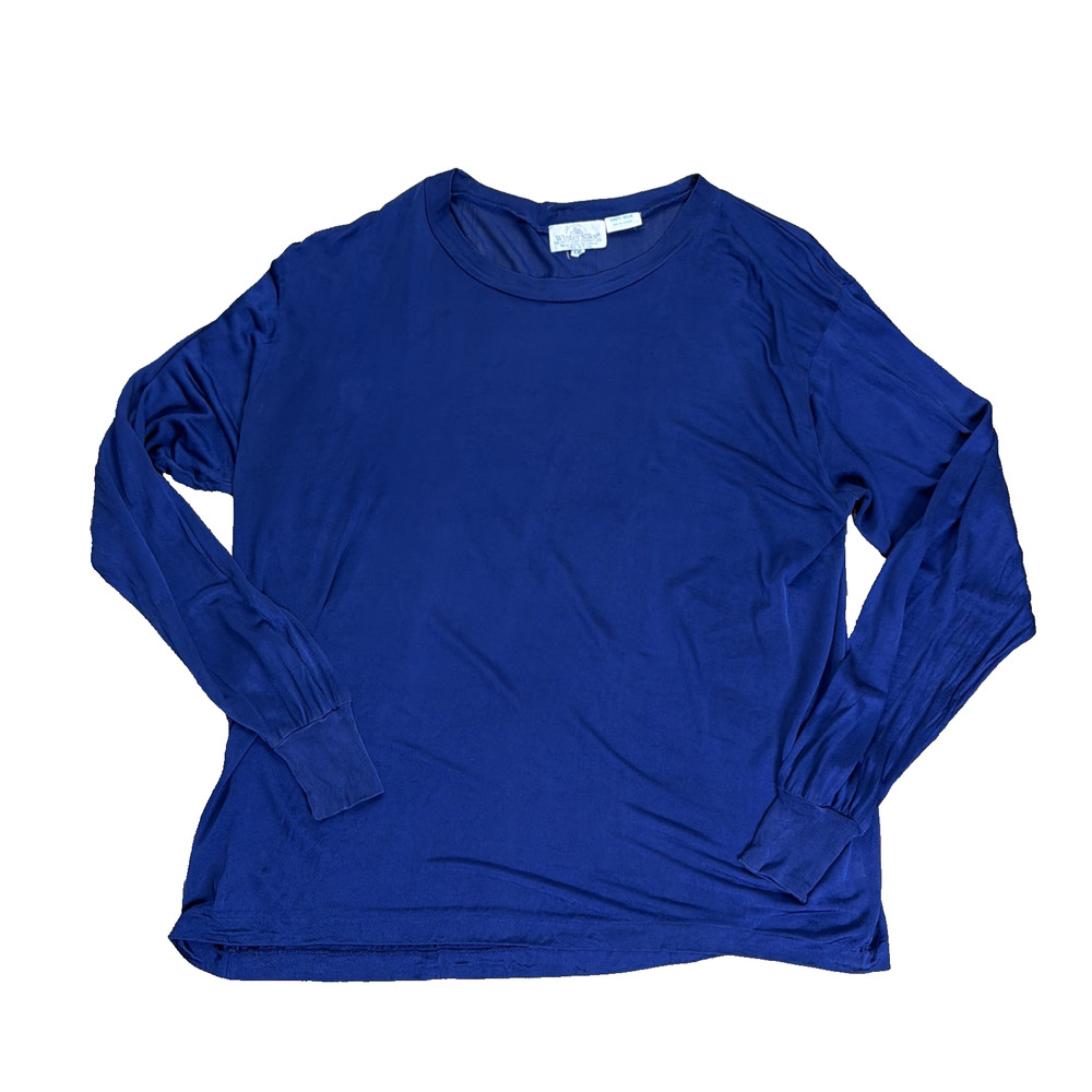 Wintersilks Silk Top Base Layer Blue Sheer Mens 2XL