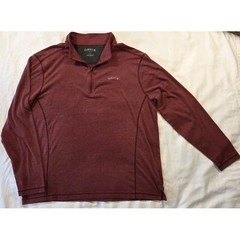 Orvis 1/4 Zip Pullover Base Layer Men’s Large Maroon Soft Lightweight Wicking