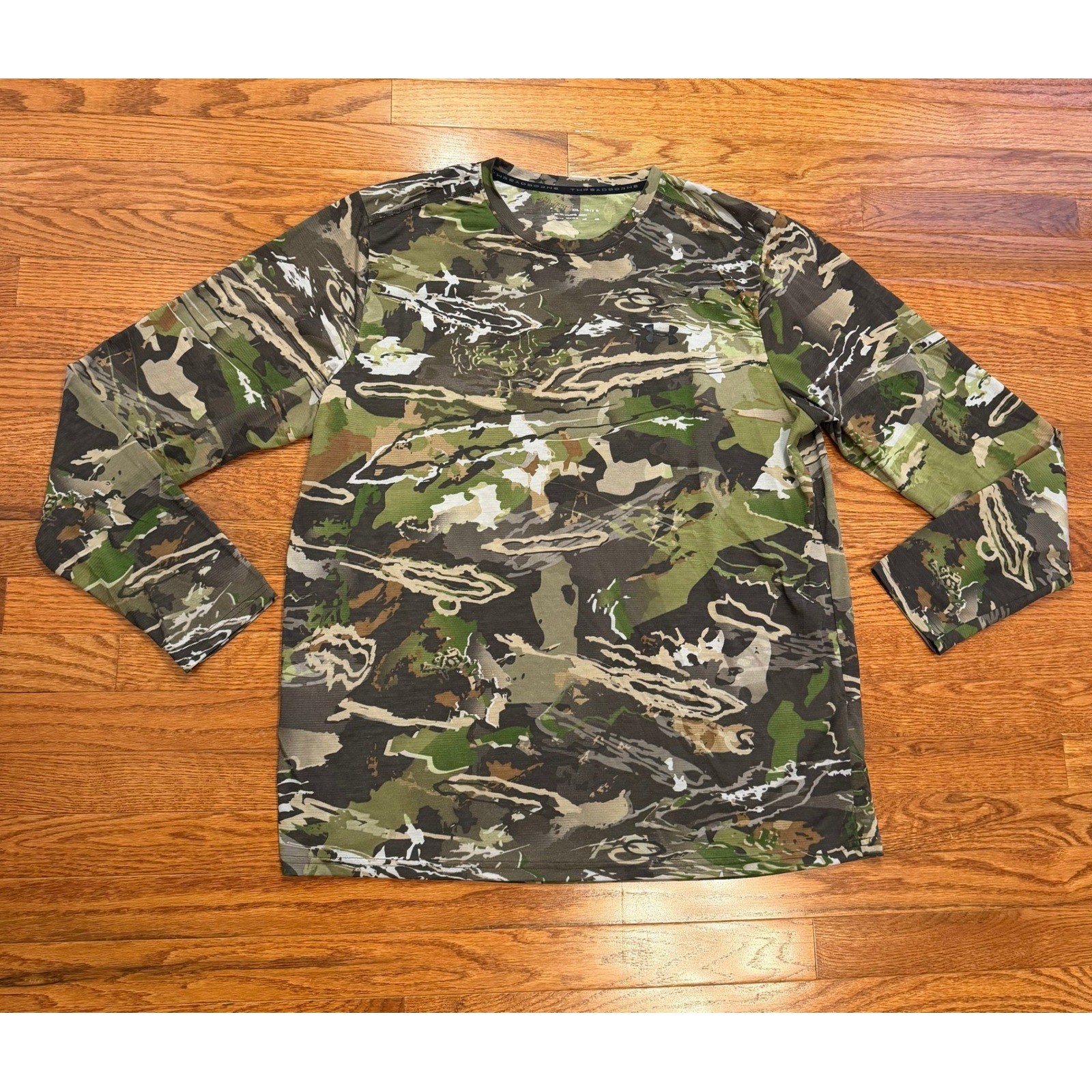 Under Armour Ridge Reaper Performance Shirt Mens 2XL Forest Camo Hunting Stealth gallery