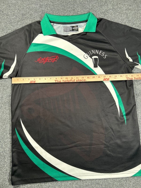 Guinness Black and Green Polo Shirt with Logo gallery