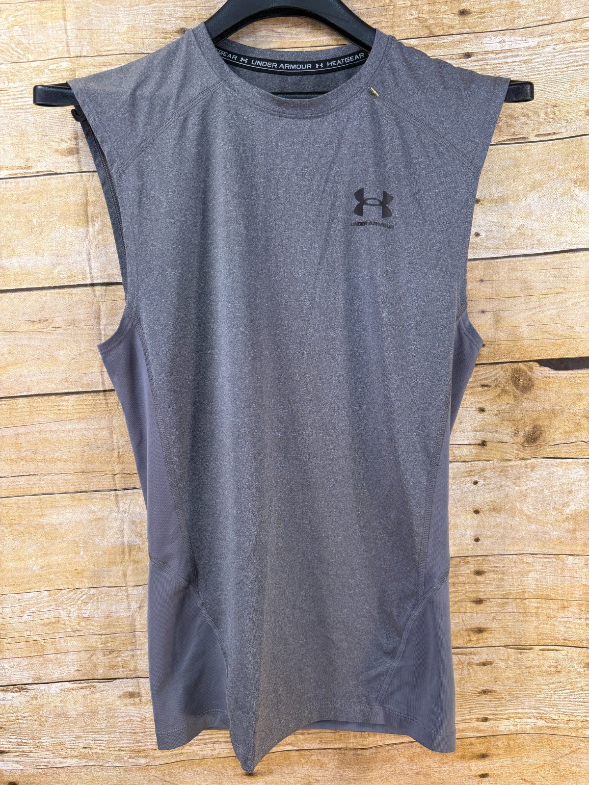 UNDER ARMOUR HEATGEAR COMPRESSION BASE TEE SHIRT SLEEVELESS GRAY MEN'S MEDIUM gallery