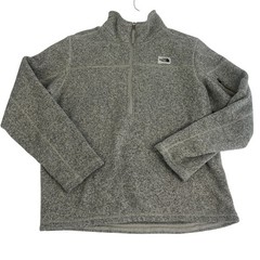 The North Face Gordon Lyons Pullover Mens Large Gray 1/4 Zip Fleece Sweater