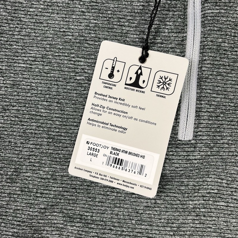 Footjoy Thermo Series 1/4 Zip Mens Large Gray Cadillac Car Logo Golf Activewear gallery
