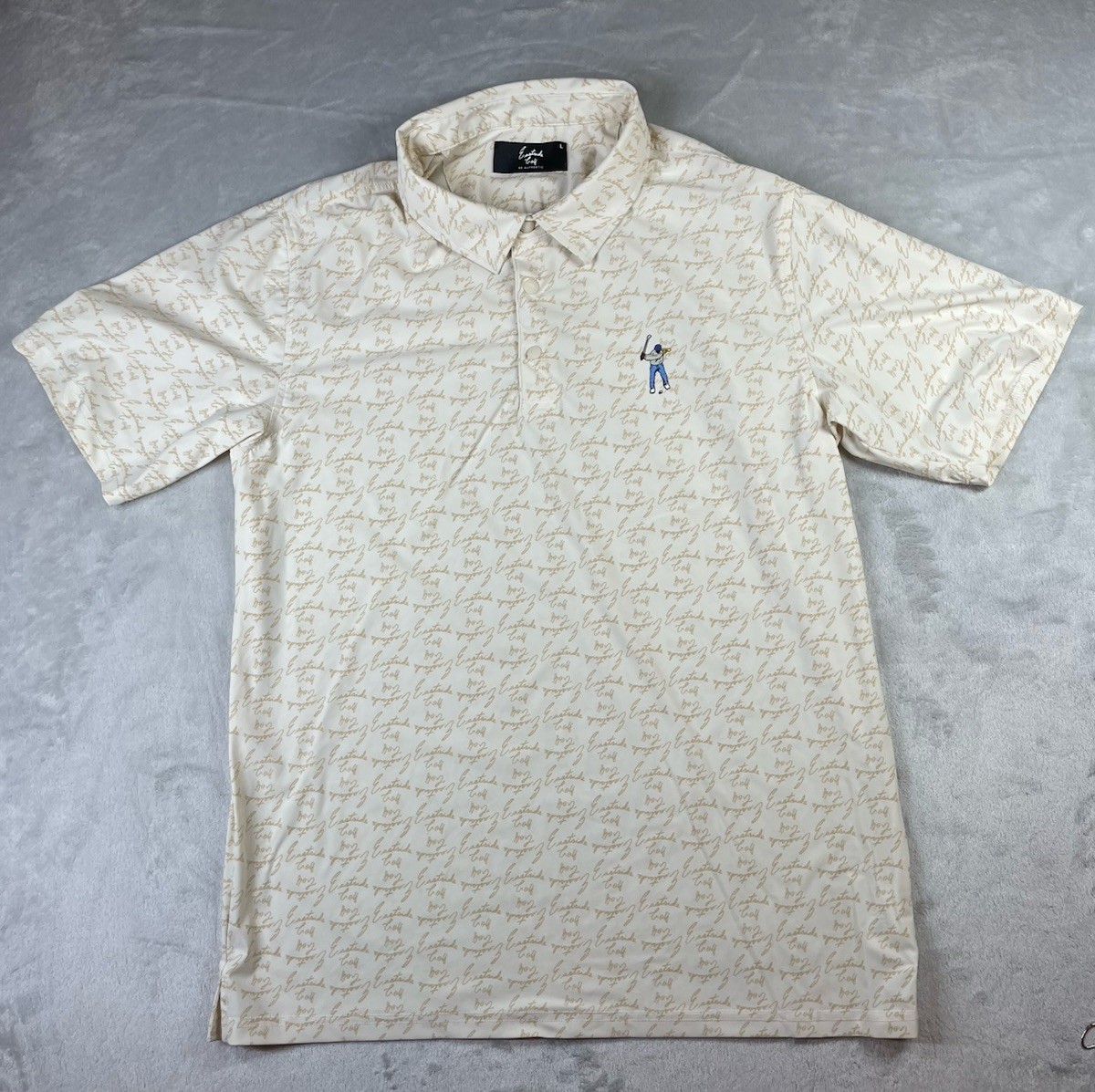 Eastside Golf Snap Placket Men's Golf All Over Print Polo Shirt Size Large gallery